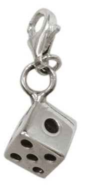 Cargar imagen en el visor de la galería, Silberanhänger Würfel Charm Anhänger 925er Sterling Silber Unisex Schmuck
