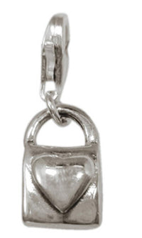 Cargar imagen en el visor de la galería, Silberanhänger Schloss Herz Charm Anhänger 925er Sterling Silber Unisex Schmuck
