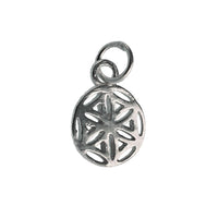 Cargar imagen en el visor de la galería, Messing Brass Anhänger Blume des Lebens antik gold silber Kette flower of life
