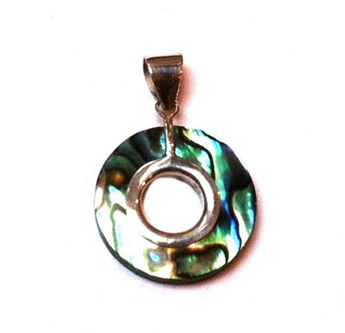 Abalone Perlmutt Muschel Silberanhänger Anhänger Kette 925er Sterling Silber Unisex Schmuck Ring