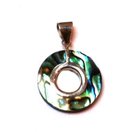 Cargar imagen en el visor de la galería, Abalone Perlmutt Muschel Silberanhänger Anhänger Kette 925er Sterling Silber Unisex Schmuck Ring
