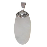 Load image into Gallery viewer, Perlmutt-Anhänger, ovaler Damenanhänger aus 925er Sterlingsilber mit Perlmutt, ca. 40 x 20mm
