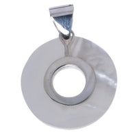 Load image into Gallery viewer, Perlmutt-Anhänger, kreisrunder Damenanhänger aus 925er Sterlingsilber mit Perlmutt, ca. 20 mm Ø
