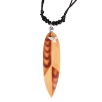 Cargar imagen en el visor de la galería, Surferkette Haifzahn Surfbrett rund Holz Muschel verstellbar
