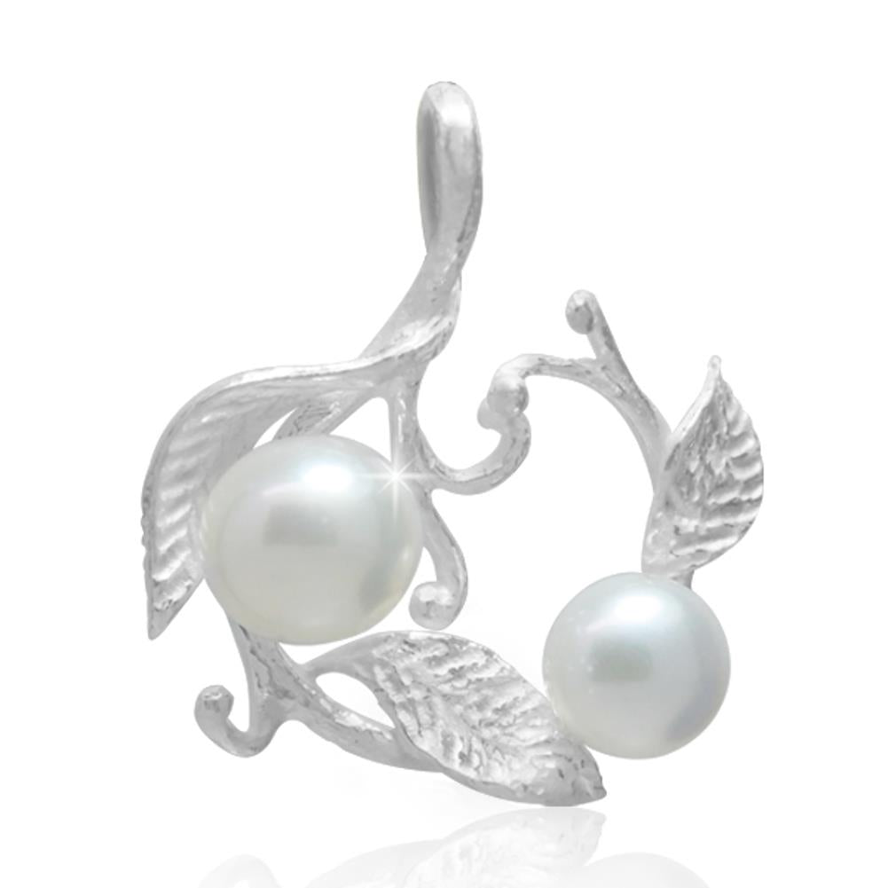 Zweig Früchte Perlenanhänger Silberanhänger 925er Silber Zuchtperlen Anhänger Perle