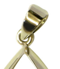 Cargar imagen en el visor de la galería, Close-up of the top part of the shiny Silberanhänger Tropfen Anhänger Perlmutt Muschel Silber, crafted from 925 Sterling Silber in a drop shape, with a smooth bail for easy attachment to a chain.
