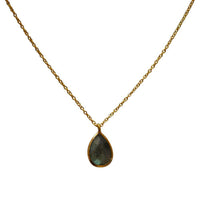 Load image into Gallery viewer, Halskette Gold vergoldet Karabiner verstellbar 925 Sterling Silber Edelsteine
