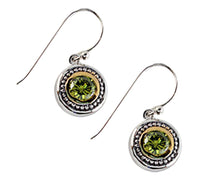 Load image into Gallery viewer, Schmuck Set Kreise Zirkonia vergoldet 925 Silber grün
