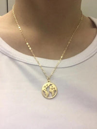 Cargar imagen en el visor de la galería, Anhänger 925 Sterling Silber Welt Karte Erde Globus
