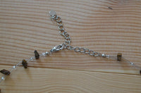 Cargar imagen en el visor de la galería, Halskette Perlen Stein Splitter Bündel Tigerauge braun
