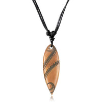 Load image into Gallery viewer, Surferkette Holz Halskette Gravur Baumwolle verstellbar
