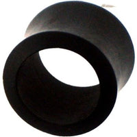 Load image into Gallery viewer, A hand-carved black Holztunnel Eisenholz Maserung Tribal Holz Tunnel Plug for stretched ear piercings is displayed against a white background.
