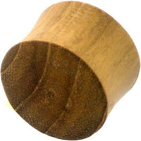 Cargar imagen en el visor de la galería, Holz Plug Teakholz braun Naturmaserung handgeschnitzt
