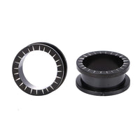 Cargar imagen en el visor de la galería, Chirurgenstahl Schraubplug Silberne Striche Plugrand Tunnel Plug Edelstahl dünn schwarz
