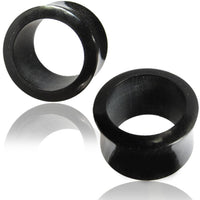 Load image into Gallery viewer, Horn Flesh Tunnel schwarz Tribal Plug Piercing double flared

