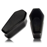 Load image into Gallery viewer, Holz Plug schwarz Sarg handgeschnitzt Sonoholz Tribal Tunnel Expander Ohrstecker Holzplug
