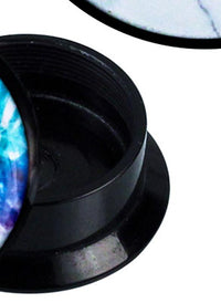 Load image into Gallery viewer, Schraub Plug Acryl Prisma Vögel blau türkis Wellen Piercing Ohrschmuck
