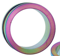 Load image into Gallery viewer, Tunnel Rainbow bunt Chirurgenstahl Unisex Edelstahl Plug Rand Expander Piercing
