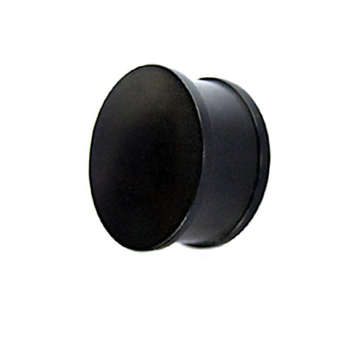 Holz Plug konkav Eisenholz Punktestruktur schwarz