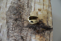 Cargar imagen en el visor de la galería, Plug Ohrgewicht gold Messing zum Einhängen Tropfen
