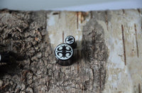 Cargar imagen en el visor de la galería, Flesh Plug Horn Auge Kreuz Bone Inlay double flared
