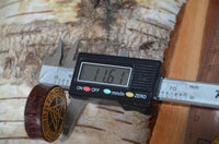 Load image into Gallery viewer, Holz Plug Auge Dreieck dreigeteilt gold double flared
