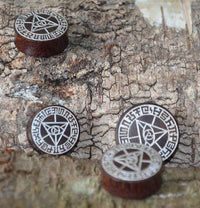 Cargar imagen en el visor de la galería, Holz Plug Auge Dreieck dreigeteilt silber double flared
