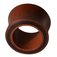 Cargar imagen en el visor de la galería, Holz Tunnel Sawoholz Inlay Tamarind Holz braun schwarz Plug
