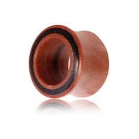 Cargar imagen en el visor de la galería, Holz Tunnel Sawoholz Inlay Tamarind Holz braun schwarz Plug
