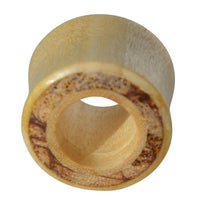 Cargar imagen en el visor de la galería, A close-up of the heller Tunnel Crocodile Holz with a dunkles Rangholz Inlay Tunnel Rim, highlighting its smooth cylindrical shape and unique Tribal Holz design.
