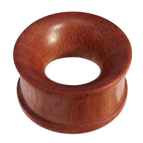 Flesh Tunnel Rosenholz braun Rotstich ribbed Holz