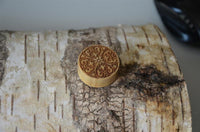 Cargar imagen en el visor de la galería, Krokodil Holz Plug Kreuz Blume hell double flared
