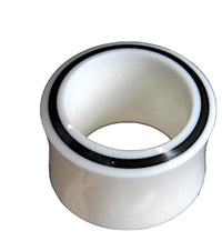 Load image into Gallery viewer, Bone Tunnel weiß Kreis Rim schwarz double flared

