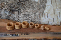 Load image into Gallery viewer, Olivenholz Flesh Tunnel double flared abgerundet Holz
