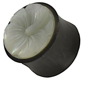 Cargar imagen en el visor de la galería, Plug Horn Perlmutt Hibiskus Blüte weiß double flared
