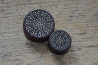 Cargar imagen en el visor de la galería, Holz Flesh Plug Tamarinde Holz Krokodilholz Kreuz Ranken
