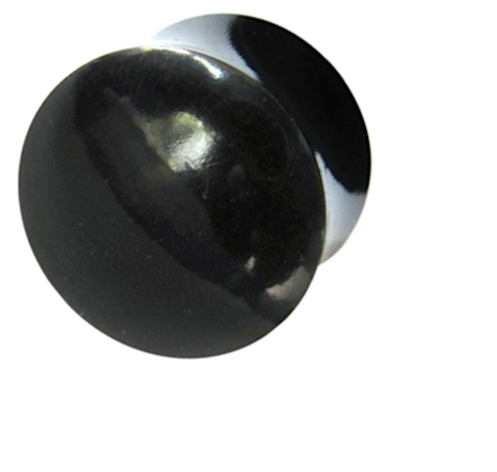 Horn Plug schwarz gewölbt glänzend Organic Piercing