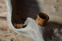 Load image into Gallery viewer, Tunnel ribbed Teakholz braun gemasert Plug handmade
