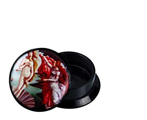 Schraub Plug Acryl Venus Muschel Frau roter Mantel Piercing Ohrschmuck