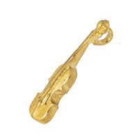 Load image into Gallery viewer, Anhänger mit Öse vergoldet Geige 925 Silber matt 32 mm Goldschmiedearbeit
