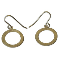 Load image into Gallery viewer, Ohrringe 925 Sterling Silber Ring gebürstet 16mm
