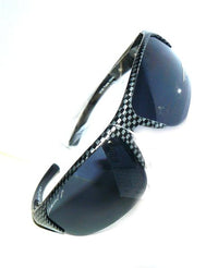 Load image into Gallery viewer, Sonnenbrille Herren Sportbrille getönt 400UV Karo Muster Schwarz Silber grau kantig
