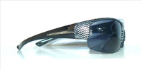 Load image into Gallery viewer, Sonnenbrille Herren Sportbrille getönt 400UV Karo Muster Schwarz Silber grau kantig
