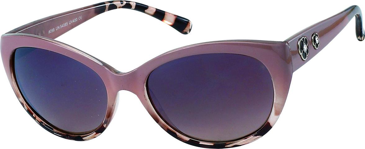 Sonnenbrille Damen Designer Brille getönt 400UV Glitzersteine Blumen Katzenauge