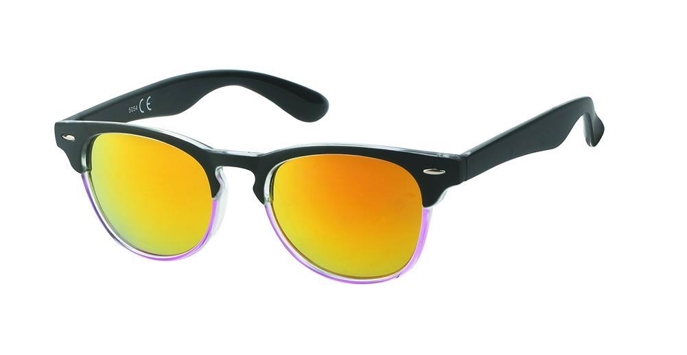 Sonnenbrille schmal Katzenauge farbenfroh Unisex verspiegelt 400 UV Nerd
