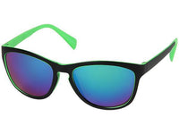 Load image into Gallery viewer, Sonnenbrille Panto verspiegelt 400 UV Cat Eye bunte Bügel schwarz
