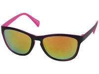 Load image into Gallery viewer, Sonnenbrille Panto verspiegelt 400 UV Cat Eye bunte Bügel schwarz
