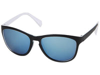 Load image into Gallery viewer, Sonnenbrille Panto verspiegelt 400 UV Cat Eye bunte Bügel schwarz
