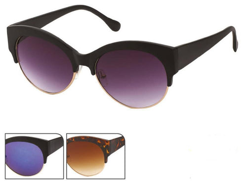 Sonnenbrille Cat Eye 400 UV Metall Retro Rahmenoberseite dick