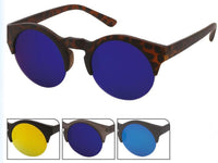 Load image into Gallery viewer, Sonnenbrille CatEye 400UV Round Schlüssellochsteg verspiegelt frameless unten
